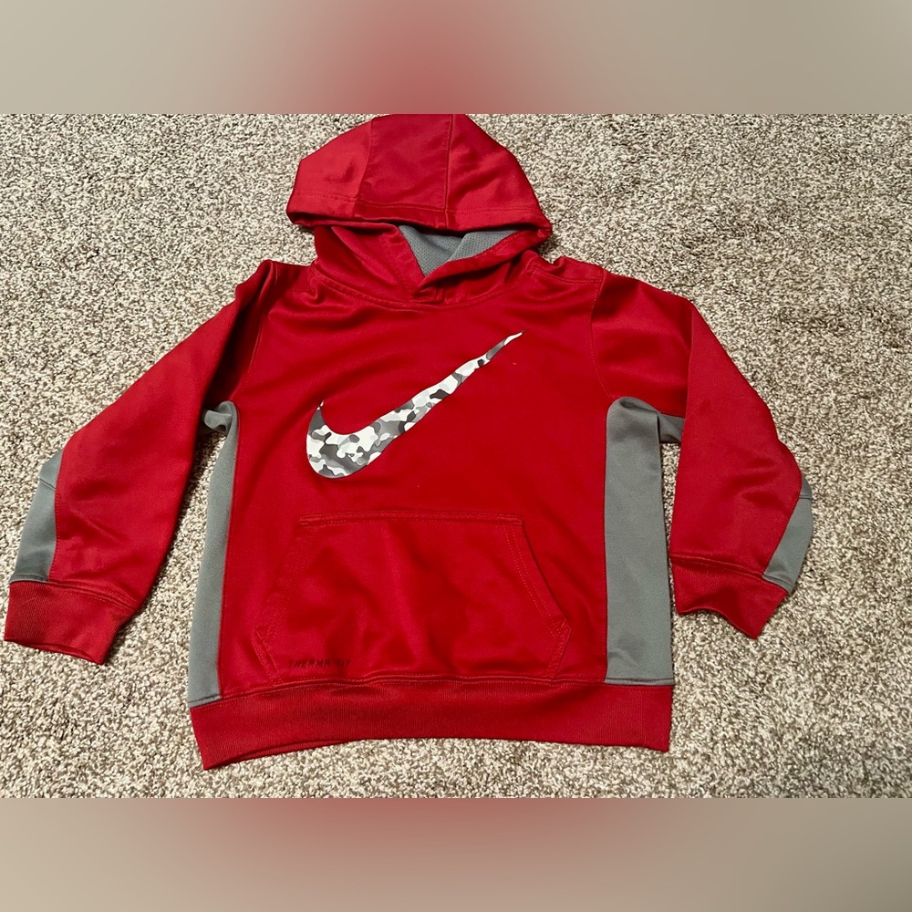 Nike Kids Red & Gray Hoodie